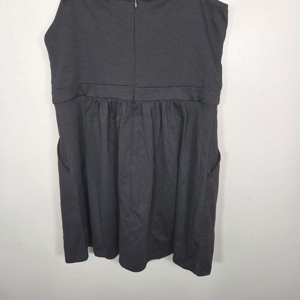 Alyce Paris Romper Womens M Black Fit Flare Strappy Skort Dress NWT - Picture 9 of 10